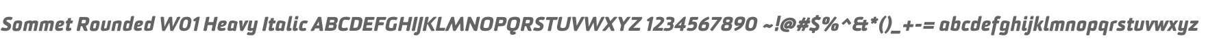 Sommet Rounded W01 Heavy Italic