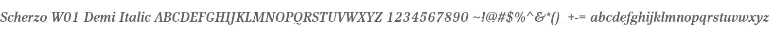 Scherzo W01 Demi Italic
