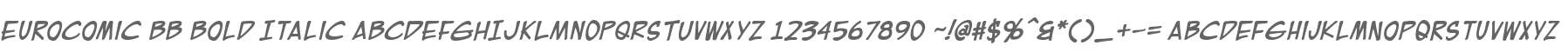 EuroComic BB Bold Italic