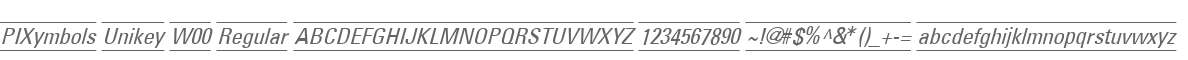 PIXymbols Unikey W00 Regular