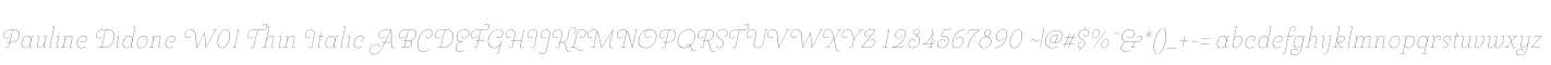 Pauline Didone W01 Thin Italic