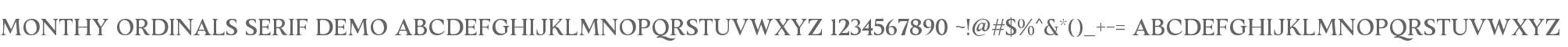 Monthy Ordinals Serif DEMO