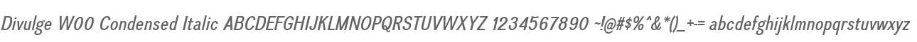 Divulge W00 Condensed Italic