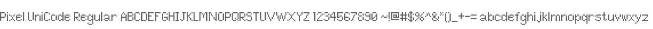 Pixel UniCode Regular