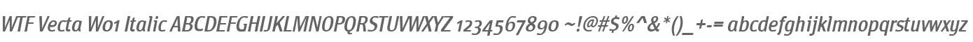 WTF Vecta W01 Italic