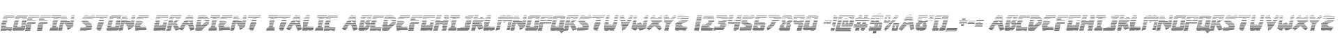 Coffin Stone Gradient Italic
