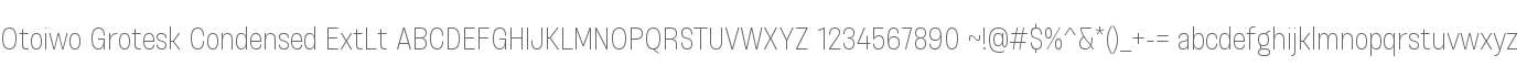 Otoiwo Grotesk ExtLt Cond