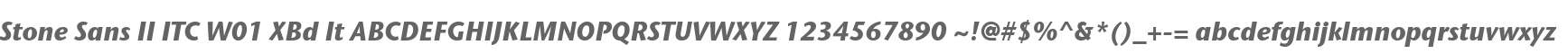 Stone Sans II ITC W01 XBd It