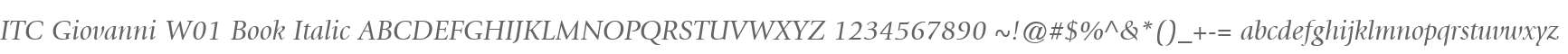 ITC Giovanni W01 Book Italic