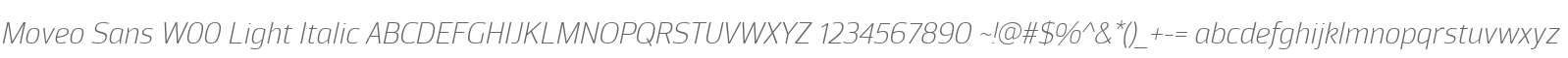 Moveo Sans W00 Light Italic