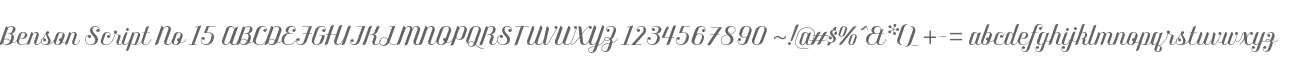 Benson Script No 15