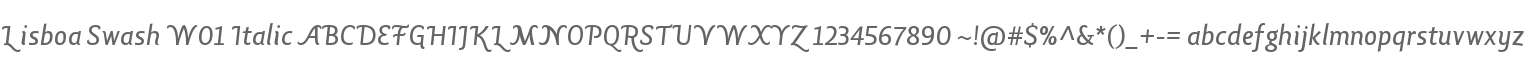 Lisboa Swash W01 Italic