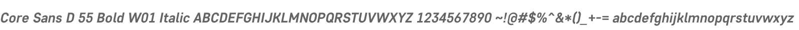 Core Sans D 55 Bold W01 Italic