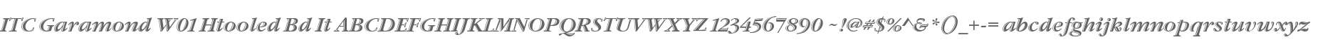 ITC Garamond W01 Htooled Bd It