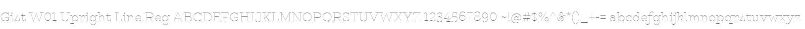 Gist W01 Upright Line Reg