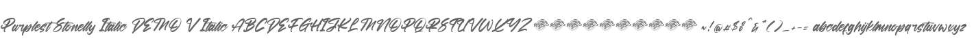Purplest Stonelly Italic DEMO V