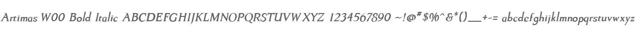 Artimas W00 Bold Italic