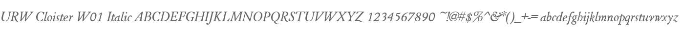 URW Cloister W01 Italic