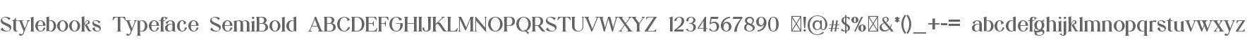 Stylebooks Typeface SemBd
