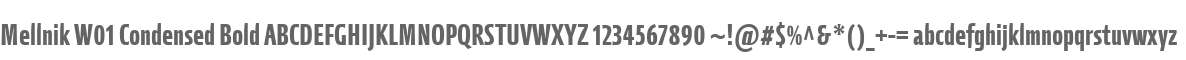 Mellnik W01 Condensed Bold