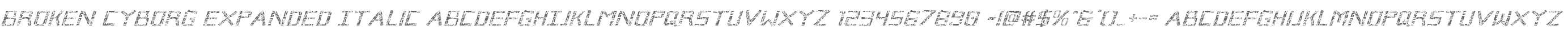 Broken Cyborg Expanded Italic