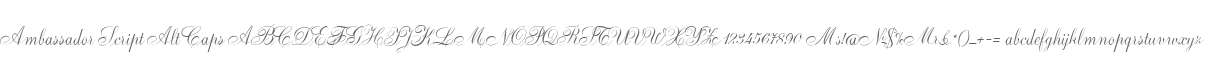 Ambassador Script Alt Caps