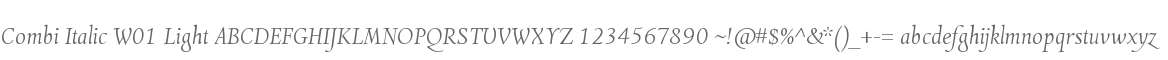 Combi Italic W01 Light