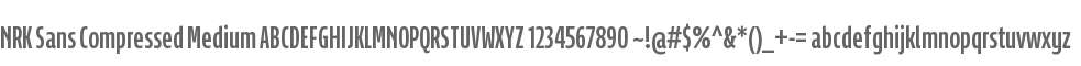 NRK Sans Compressed Medium