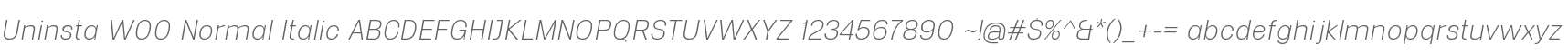 Uninsta W00 Normal Italic