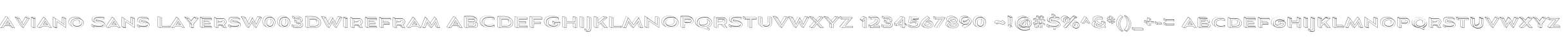 Aviano Sans LayersW003DWirefram
