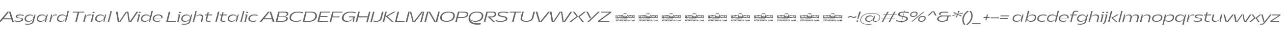 Asgard Trial Wide Light Italic