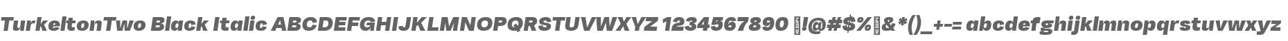TurkeltonTwo Black Italic