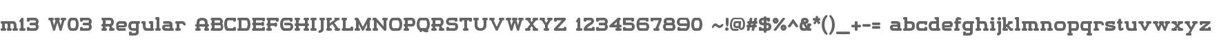 m13 W03 Regular