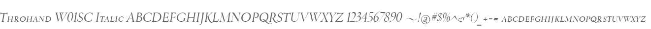 Throhand W01SC Italic