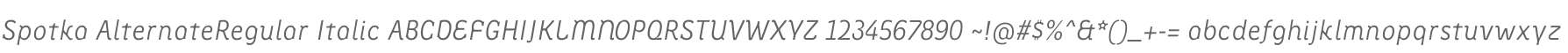 Spotka AlternateRegular Italic