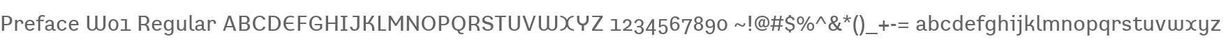Preface W01 Regular