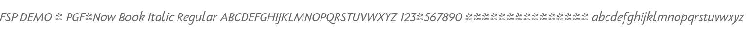 FSP DEMO - PGF-Now Book Italic