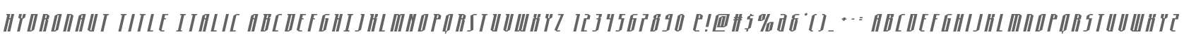 Hydronaut Title Italic