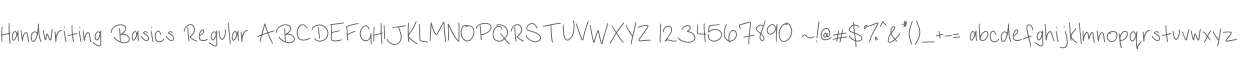 Handwriting Basics