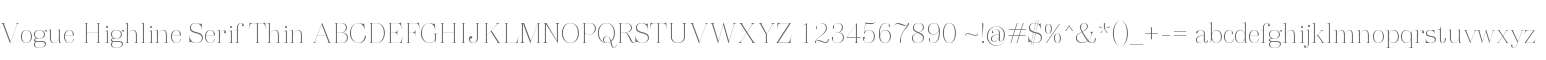 Vogue Highline Serif Thin