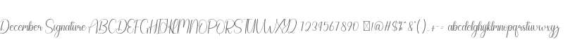 December Signature