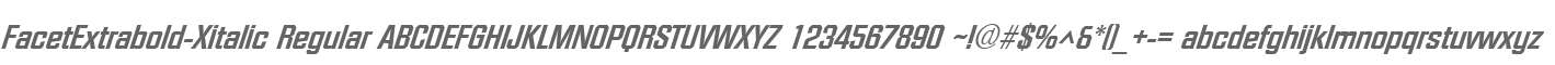 FacetExtrabold-Xitalic Regular