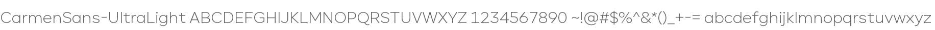 Carmen Sans UltraLight