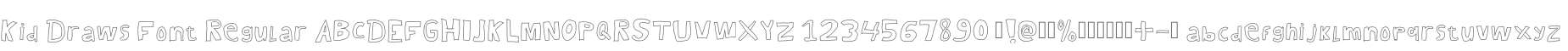 Kid Draws Font Regular