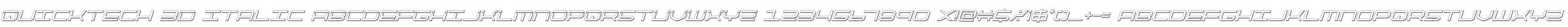 QuickTech 3D Italic