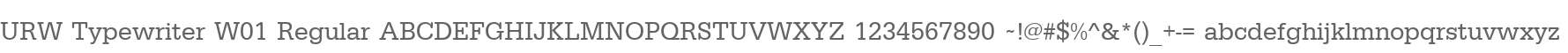 URW Typewriter W01 Regular