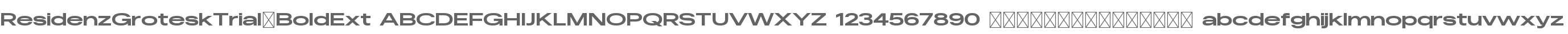 Residenz Grotesk Trial Bd Extd