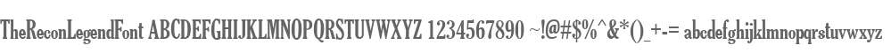 TheReconLegendFont