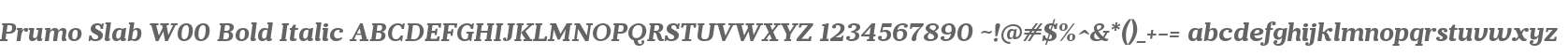 Prumo Slab W00 Bold Italic