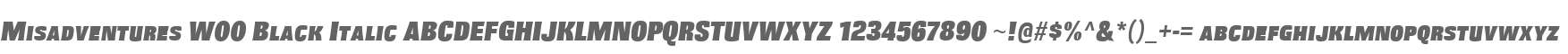 Misadventures W00 Black Italic